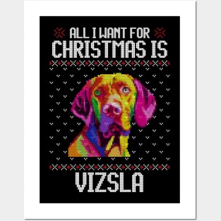 All I Want for Christmas is Vizsla - Christmas Gift for Dog Lover Posters and Art